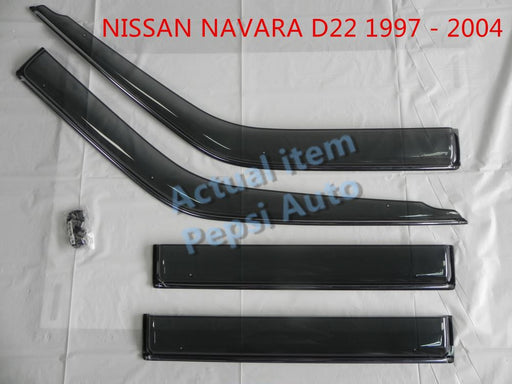 Door Visor / Weather Shield / Monsoon Guard For  NISSAN NAVARA D22   (4 PIECE)