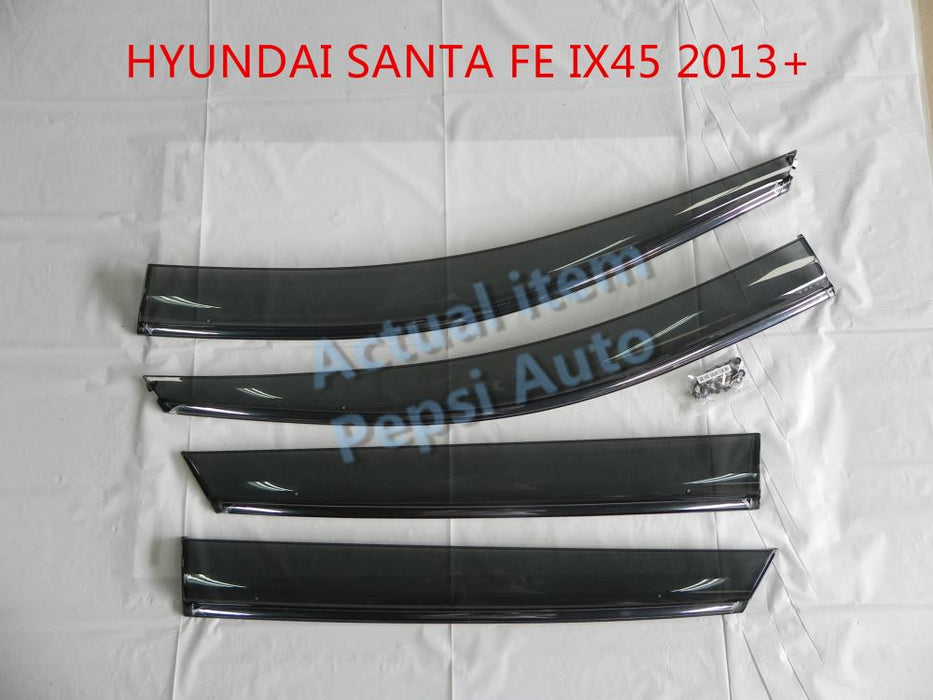 Door Visor / Weather Shield / Monsoon Guard For HYUNDAI SANTA FE 2013+ (4 PIECE)