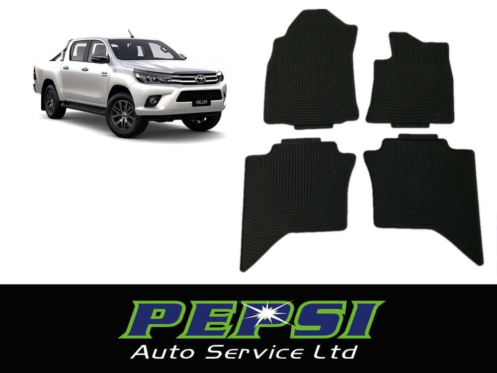 All Weather Rubber Latex Floor Mat Mats for TOYOTA  HILUX  2015+
