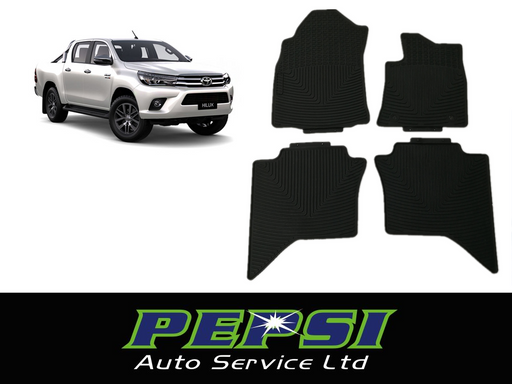All Weather Rubber Latex Floor Mat Mats for TOYOTA  HILUX  2015+