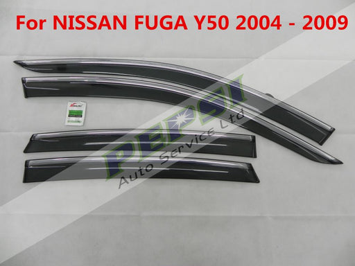 Door Visor / Weather Shield / Monsoon Guard for NISSAN FUGA Y50 2004 - 2009