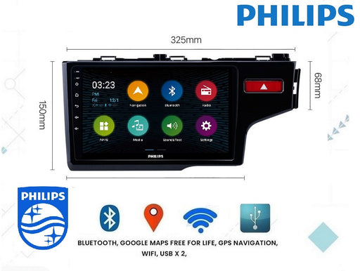 PHILIPS - HONDA JAZZ FIT 2014+ OEM 9 Inch  GPS NAV ANDROID STEREO - BLUETOOTH - Camera in