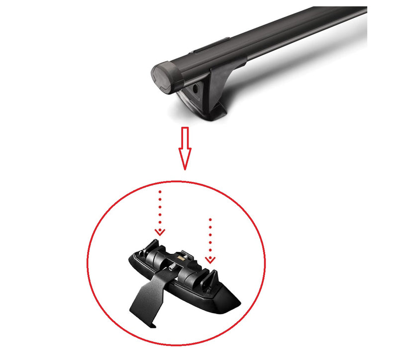 54" Aluminium Black roof rack Cross Bar -Suit for   Hilux Ranger Colorado Navara & UTE