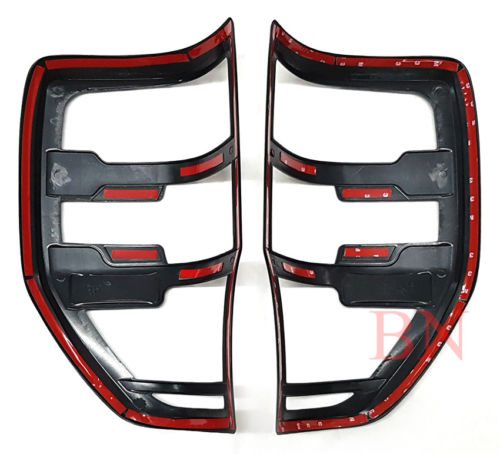 Tail Light Covers FOR Ford Ranger 2012-Current PX1 PX2 PX3 (MATTE BLACK) ( Pair）
