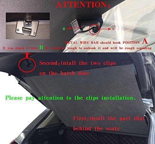 Black Retractable Trunk Tonneau Cargo Cover Cargo blind for Mazda CX-5 2013-2016