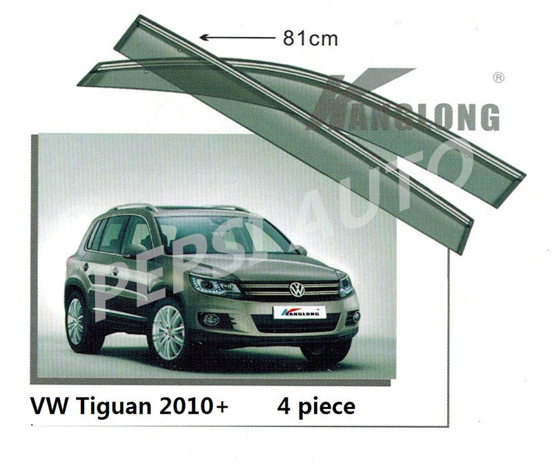 Door Visor / Weather Shield / Monsoon Guard For  VW TIGUAN 2007 - 2015