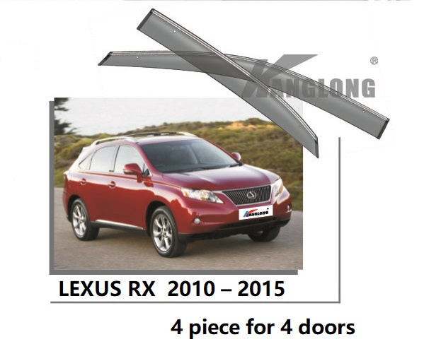 Door Visor / Weather Shield / Monsoon Guard For LEXUS RX 2010–2015 (4 piece)