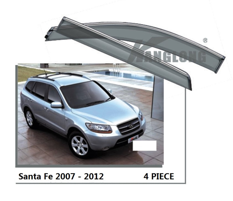 Door Visor / Weather Shield / Monsoon Guard for HYUNDAI SANTA FE 07-12 (4 PIECE)