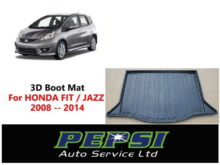 3D Boot Liner / Cargo Mat / Trunk liner Tray for HONDA FIT / JAZZ 2008 -- 2014