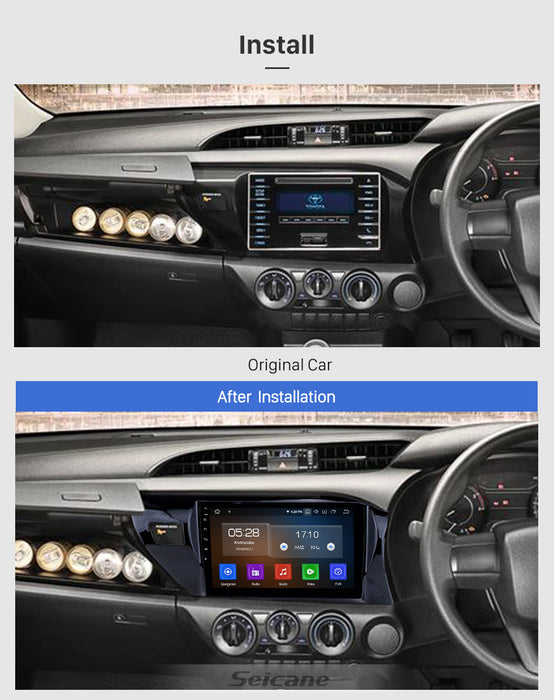 HILUX 2015+ 9 INCH  OEM LARGE SCREEN GPS NAV ANDROID STEREO - BLUETOOTH
