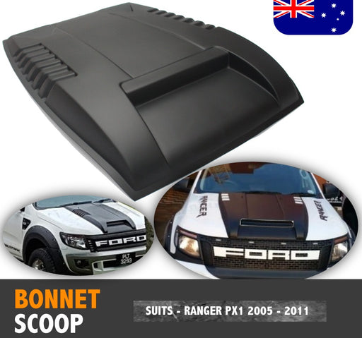Matte Black Bonnet Scoop ABS for Ford Ranger 2011-- 2015 PX1 T6