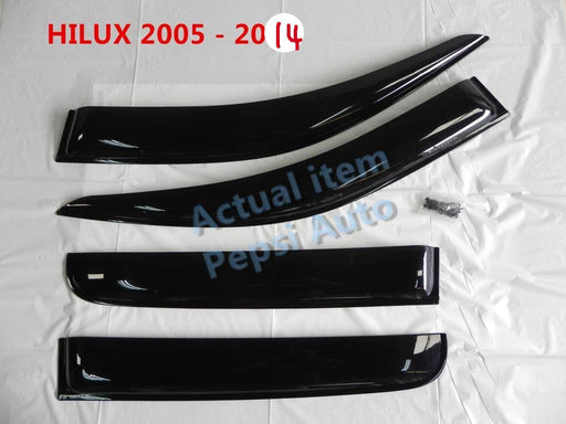 Door Visor / Weather Shield / Monsoon Guard For  TOYOTA HILUX 2005 -- 2014