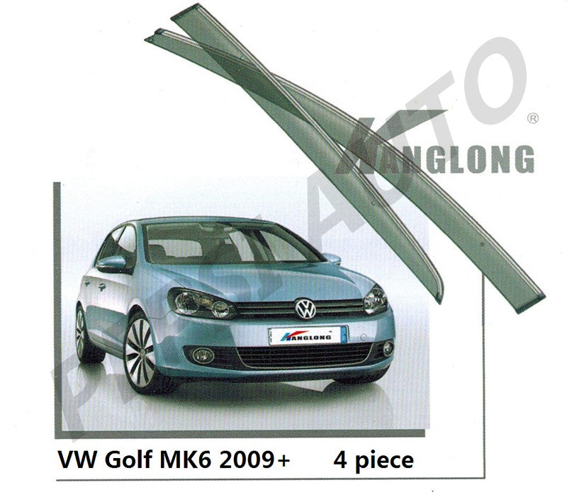 Door Visor / Weather Shield / Monsoon Guard For  VW  GOLF MK6    (4 PIECE)