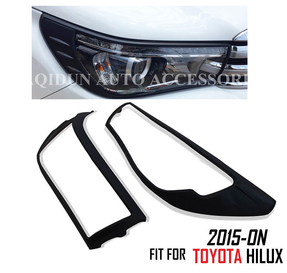 HEAD LIGHT COVER  (MATTE BLACK) ( Pair）FOR TOYOTA HILUX  SR5 2015+