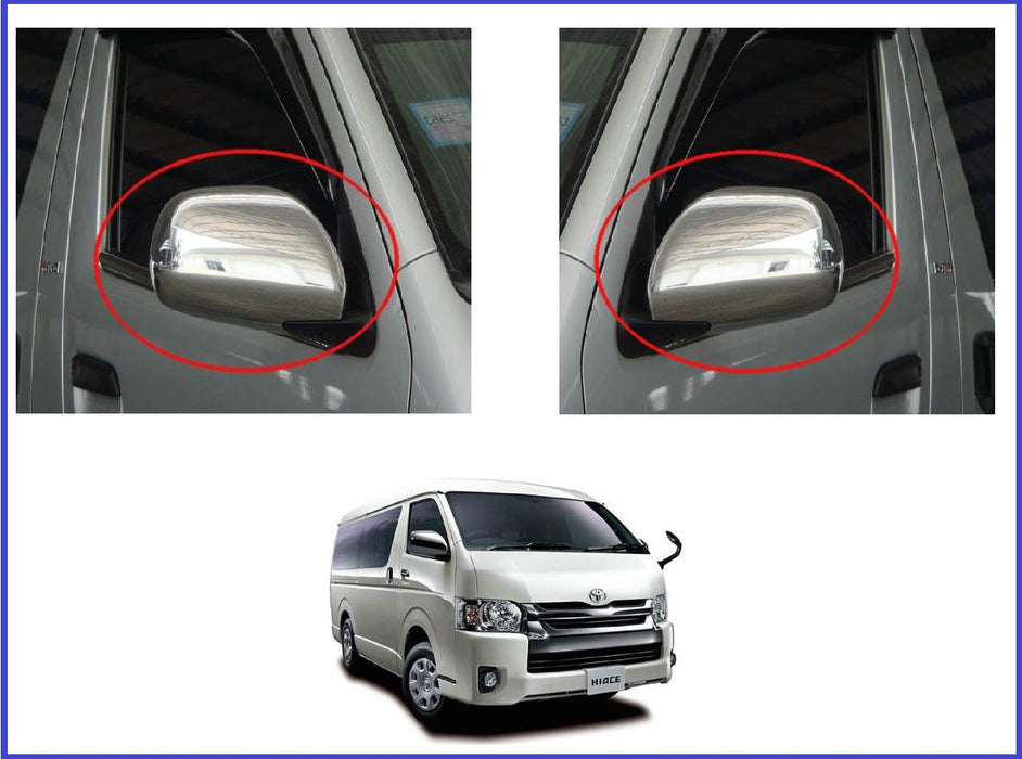 Chrome Electric Door Left + Right (PAIR ) mirrors FOR Toyota Hiace  2005 - 2018