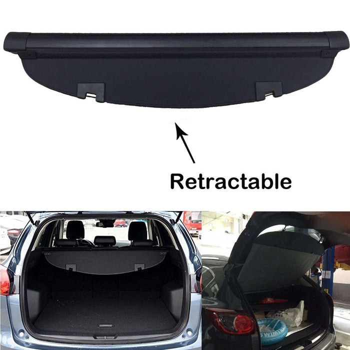 Black Retractable Trunk Tonneau Cargo Cover Cargo blind for Mazda CX-5 2013-2016