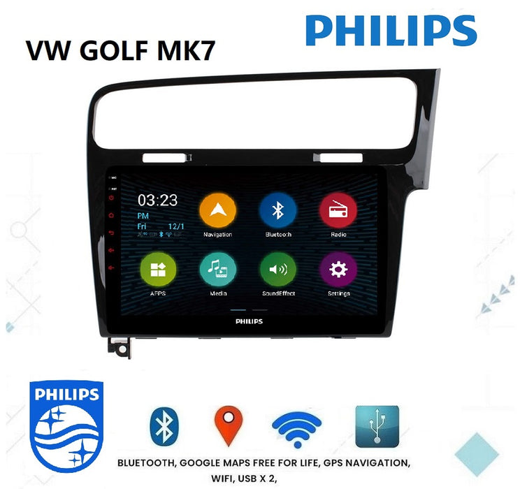 PHILIPS - VW GOLF MK7 +  OEM 9 Inch  GPS NAV ANDROID STEREO  BLUETOOTH - Camera in