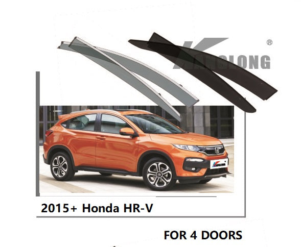 Door Visor / Weather Shield / Monsoon Guard For HONDA HRV HR-V 2015+ (4 PIECE)