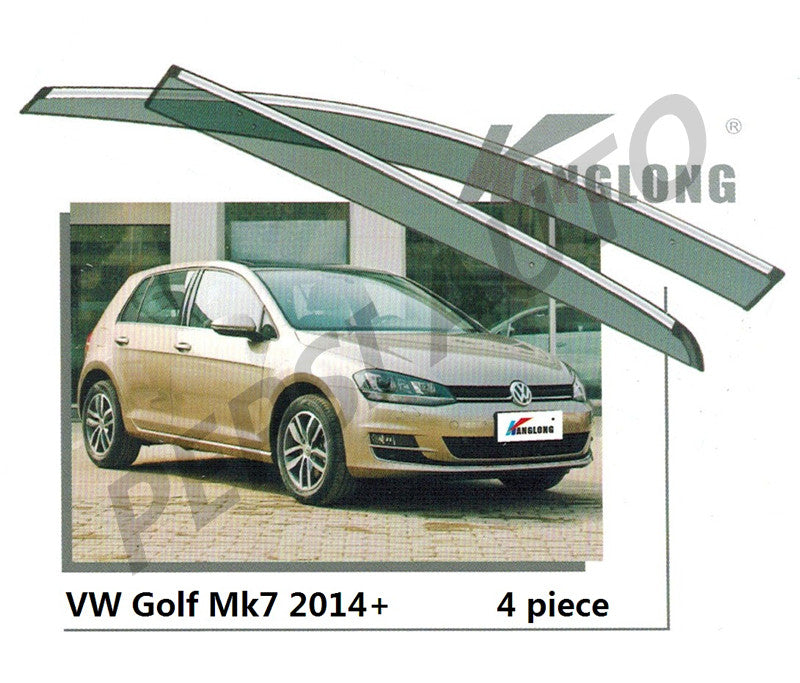 Door Visor / Weather Shield / Monsoon Guard For  FOR VW GOLF MK7   (4 PIECE)