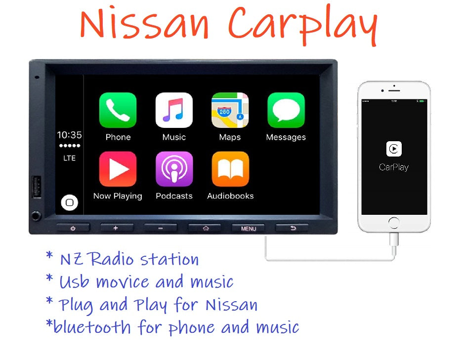 Genuine Nissan Carplay Touch Screen Camera in BLUETOOTH USB AUX + NZ Radio