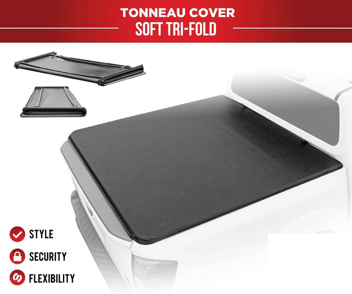 Tri Folding Soft Tonneau Bed Canopy Cover ~~ Navara Double Cab NP300 (D23) 2015+