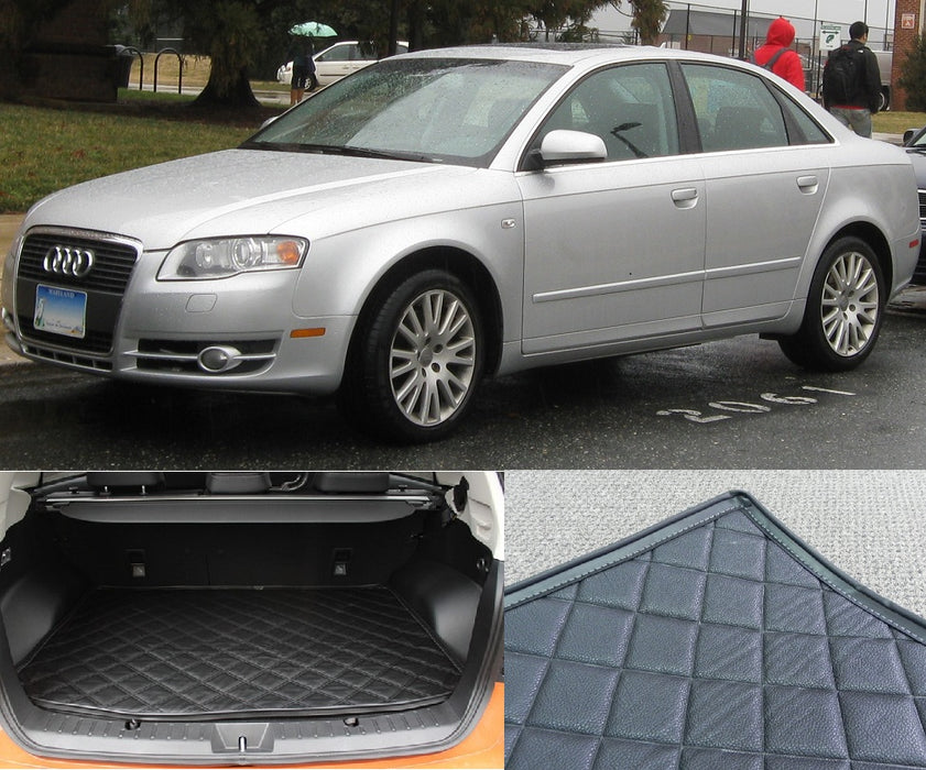 LEATHER TRUNK TRAY BOOT LINER CARGO FLOOR MAT  for Audi A4 B7 SEDAN