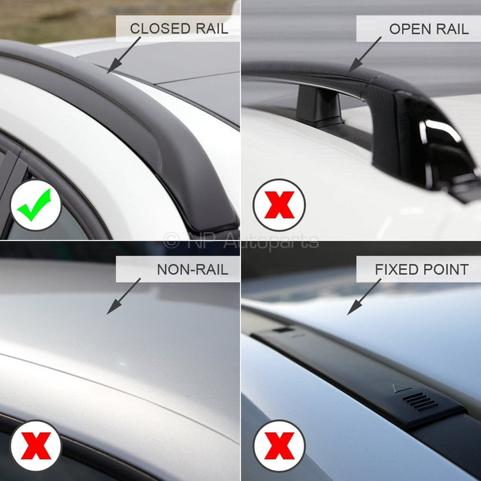 BLACK ALUMINUM ROOF RACK CROSS BAR  FOR Flash Roof Rail