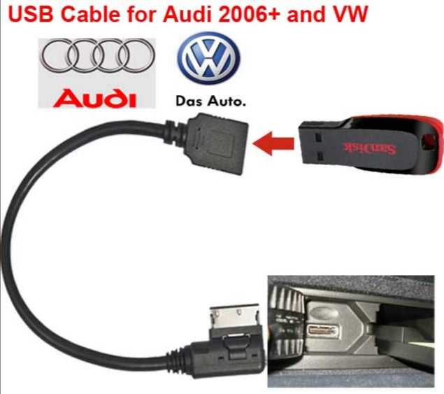 AMI MDI MMI to USB Cable FOR Audi