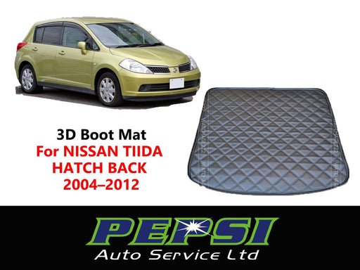 LEATHER  BOOT LINER CARGO MAT for NISSAN TIIDA HATCH BACK 2004–2012