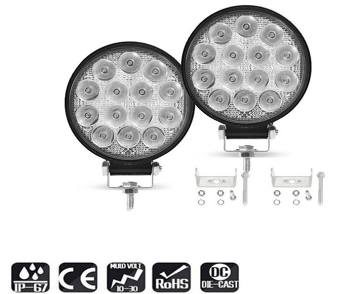 2 x spot leds - 4X4 4.3 inch 12v / 24v 42w Each Spot Lights Slim LED Spot Lights