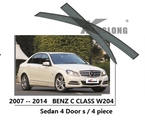 Door Visor / Monsoon Guard For  Benz C class W204 Sedan  2007–2014   (4 PIECE)