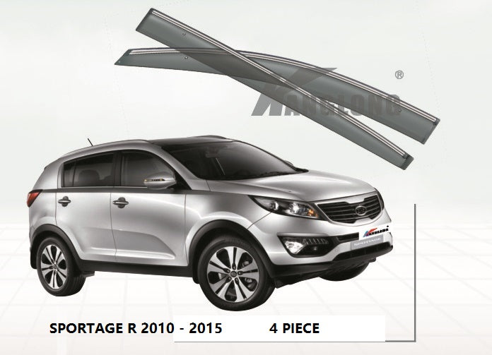 Door Visor / Weather Shield / Monsoon Guard For KIA SPORTAGE R 2010 - 2015