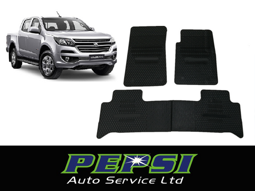 All Weather Rubber Floor Mat Mats FOR Holden Colorado Dual Cab RG 11/2013-7/2016