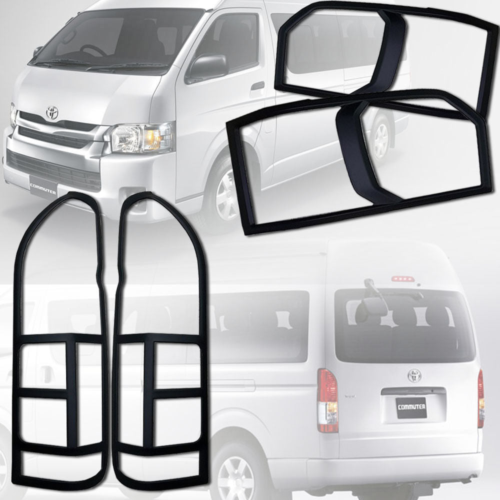 Matte Black Cover Headlight Tail Light for Toyota HIACE  2014+