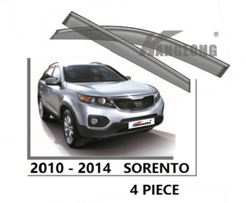 Door Visor / Weather Shield / Monsoon Guard For KIA SORENTO 2010 - 2014
