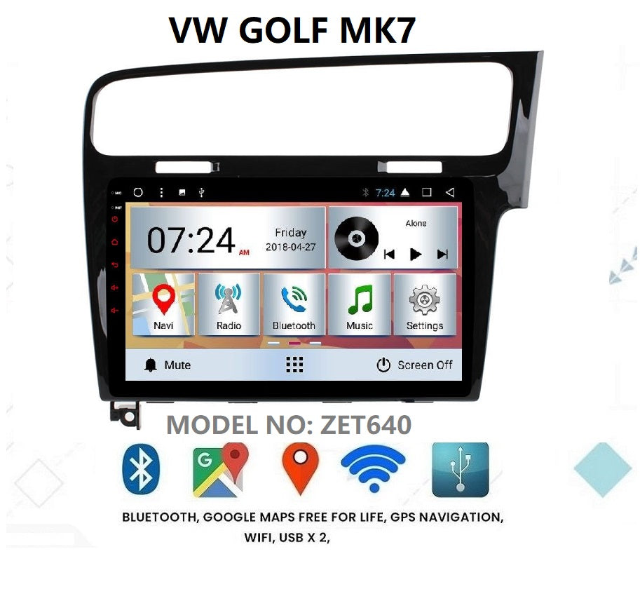 GOLF 2013+ MK7 9 INCH ANDROID SYSTEM  * VW GOLF PASSAT POLO TIGUAN * GPS Stereo Navigation BT
