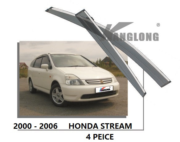 Door Visor / Weather Shield / Monsoon Guard For HONDA STREAM 2000 - 2006