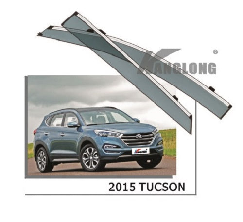 Door Visor / Weather Shield / Monsoon  For HYUNDAI Tucson 2015+ (4 PIECE)