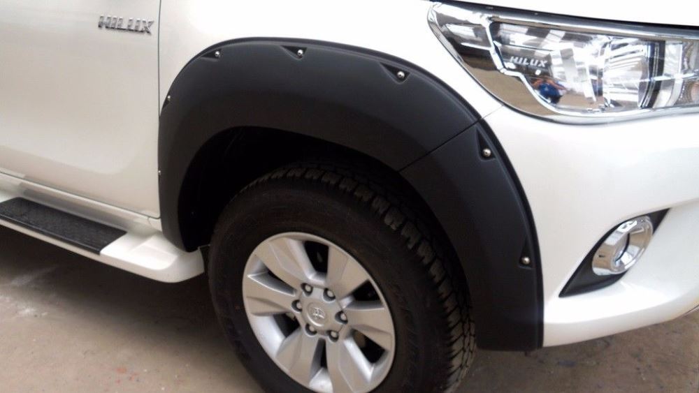MATT BLACK FENDER FLARE WHEEL ARCH WITH NUT FOR TOYOTA HILUX 2015+