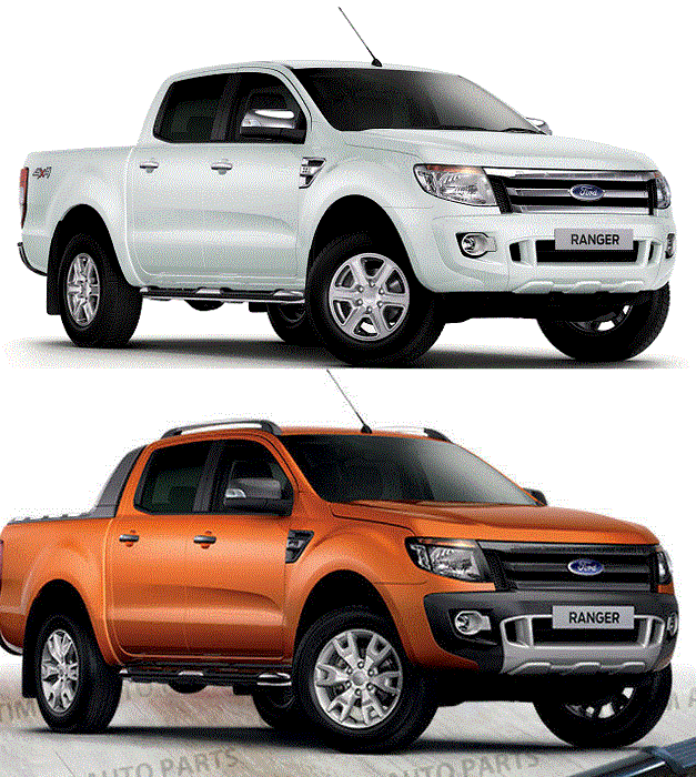 Door Visor / Weather Shield / Monsoon Guard For  FORD RANGER 2011+ (4 PIECE)