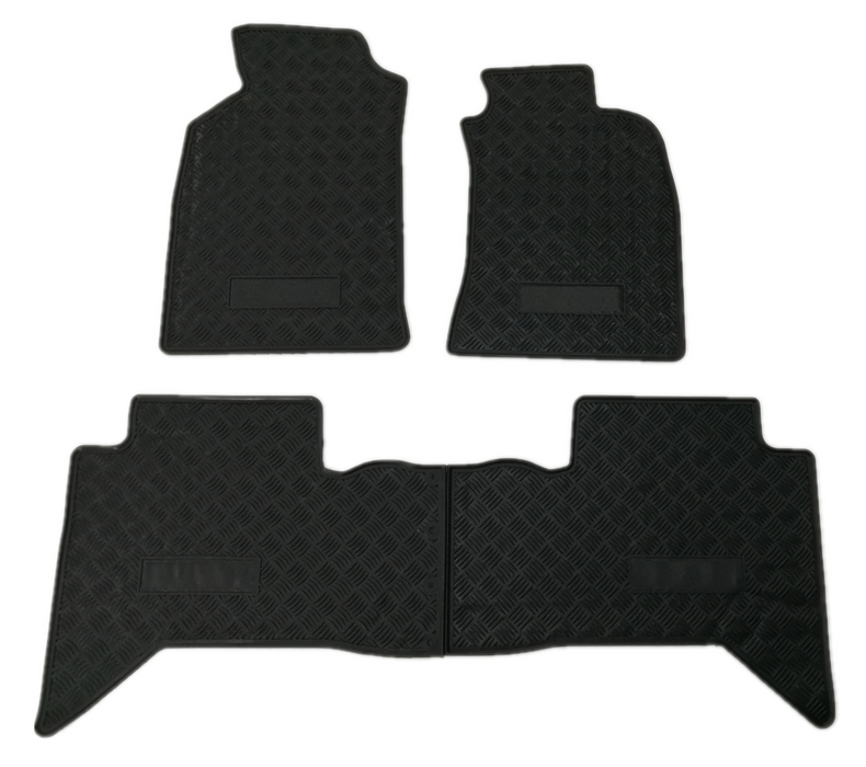 All Weather Rubber Latex Floor Mat Mats for TOYOTA HILUX DOUBLE CAB 2005 - 2014