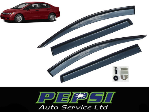 Door Visor / Weather Shield / Monsoon Guard For HONDA CIVIC SEDAN 2006 - 2011