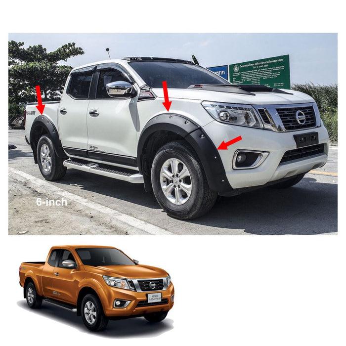 MATT BLACK FENDER FLARE WHEEL ARCH WITH NUT FOR NISSAN NAVARA NP300 15-18