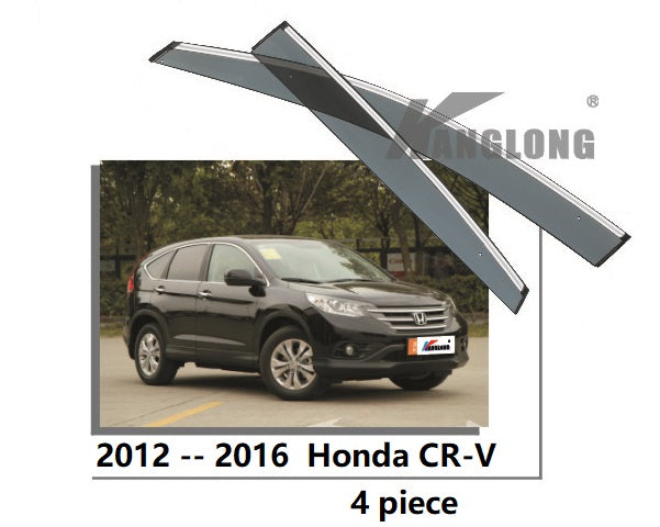 Door Visor / Weather Shield / Monsoon Guard For HONDA CRV CR-V 12 - 16(4 PIECE)