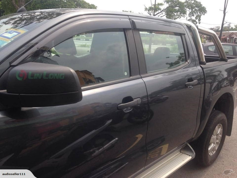 Door Visor / Weather Shield / Monsoon Guard For  FORD RANGER 2011+ (4 PIECE)