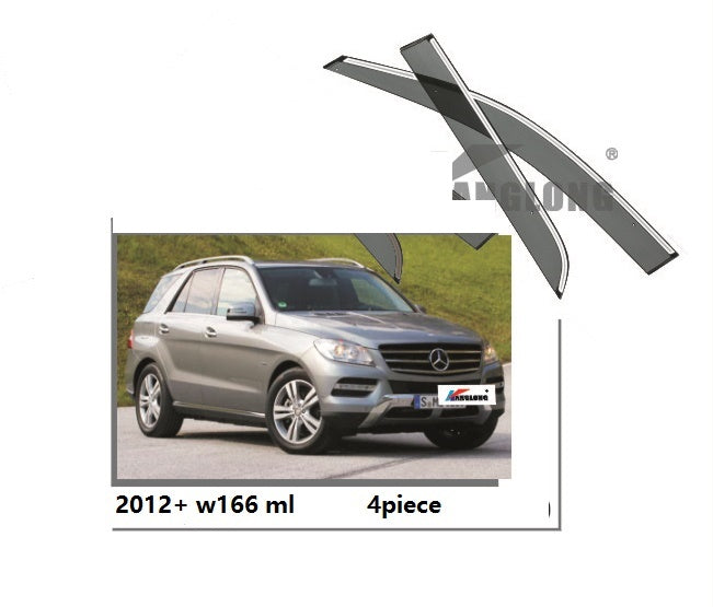 Door Visor / Weather Shield / Monsoon Guard For  Benz ML W166  2012+  (4 PIECE)