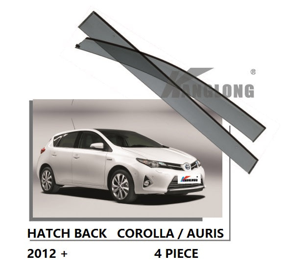 Door Visor / Weather Shield / Monsoon Guard For  FOR TOYOTA COROLLA / AURIS 12+
