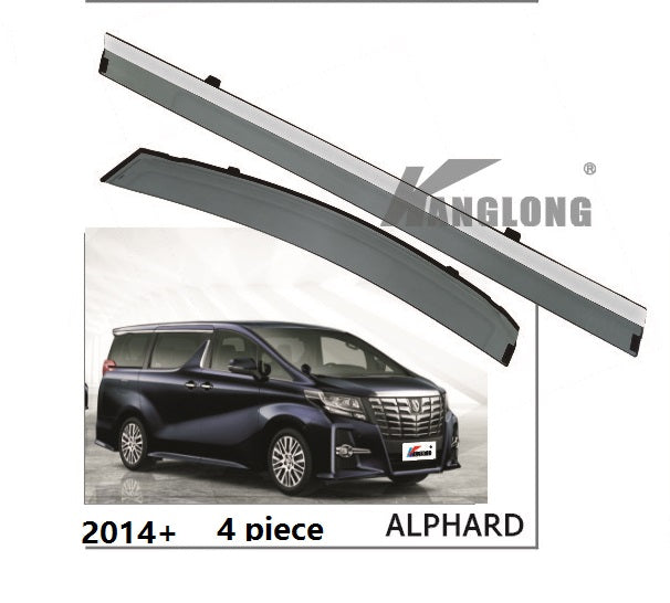 Door Visor / Weather Shield / Monsoon Guard for TOYOTA ALPHARD / VELLFIRE 2014+
