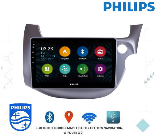 PHILIPS - HONDA JAZZ FIT 2008 -2013 OEM 9 Inch  GPS NAV ANDROID STEREO - BLUETOOTH - Camera in