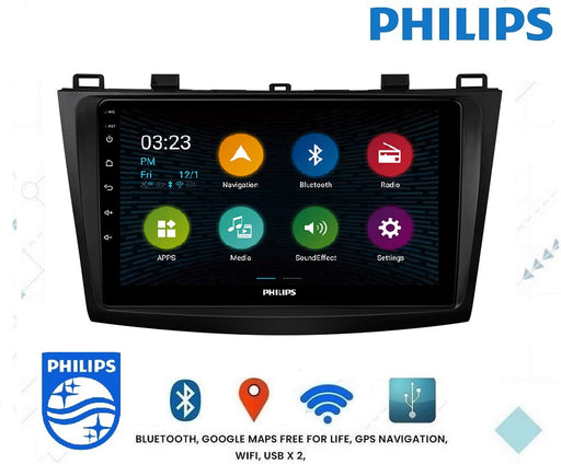 PHILIPS - Mazda 3 AXELA 09-12 OEM 9 Inch  GPS NAV ANDROID STEREO - BLUETOOTH - Camera in